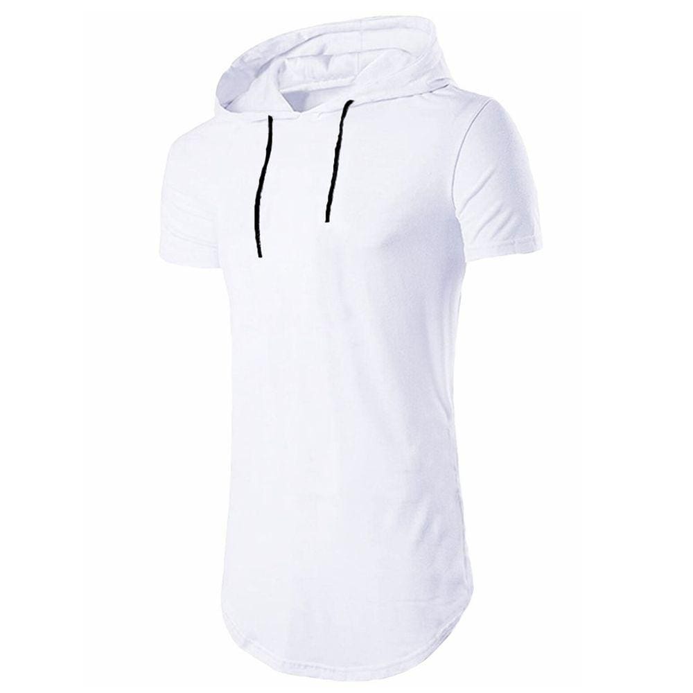 Camiseta Longline Manga Curta com Capuz Plus Size C14plus