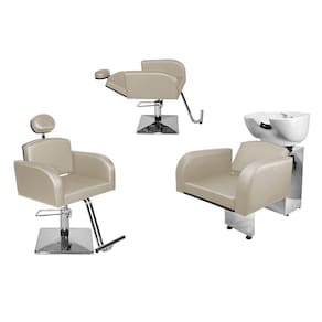 Kit Salão Destak 1 Cad Fixa + 1 Recl Base Quadrada + Lavatório Branco Pér