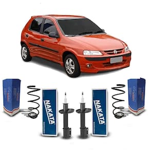 2 Amortecedores Molas Dianteira Chevrolet Celta 03