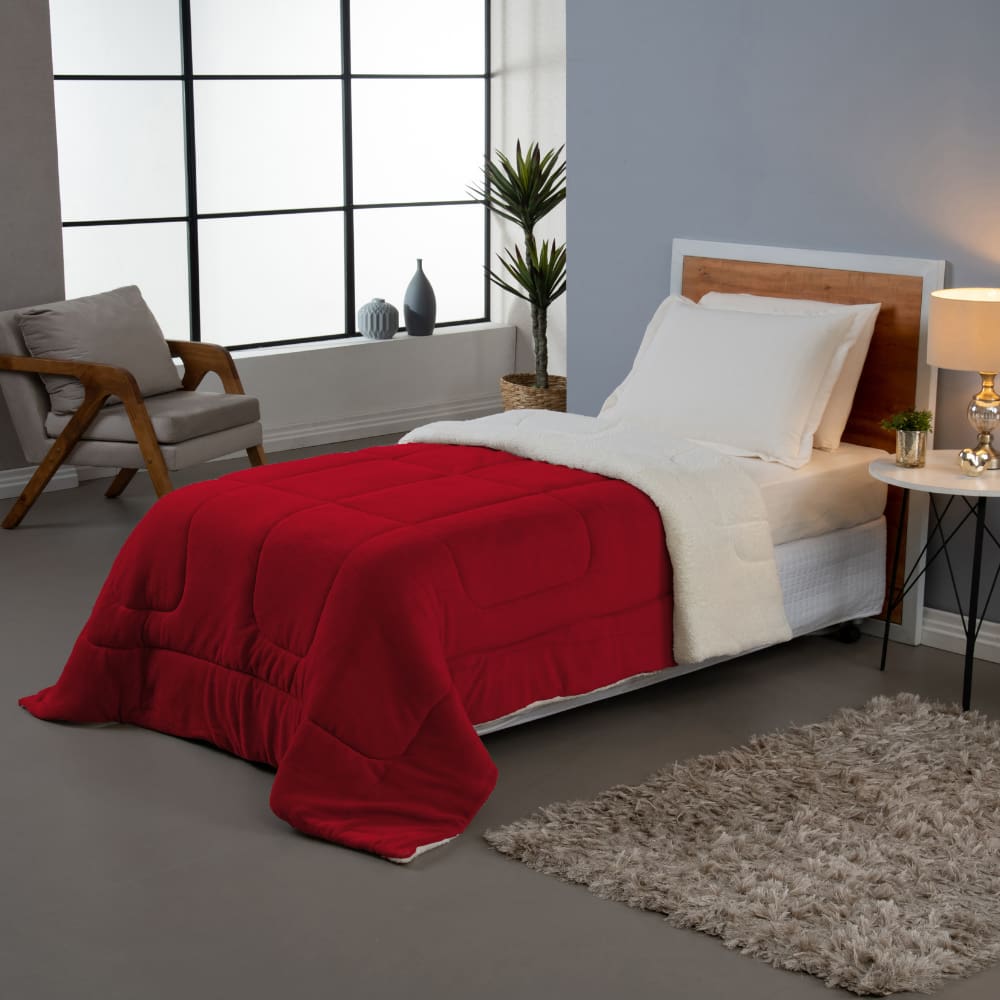 Coberdrom Cobertor Solteiro 1 Pç Sherpa Carneiro Manta Soft