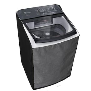 Capa Para Maquina de Lavar Electrolux LEC LEJ LED 13 kg 14 kg Ziper Preto