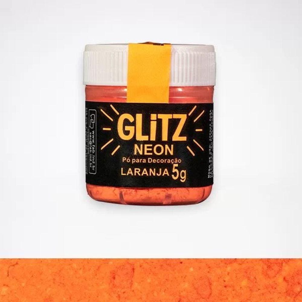 Po Para Decoracao Neon Laranja 5g Fab