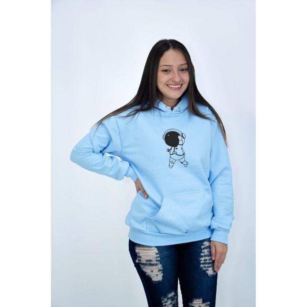 Blusa Moletom Canguru Feminino Astronauta DBL