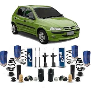 4 Amortecedor Kit Batente + Molas Gm Celta 2003 04