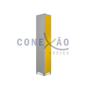 Armário Roupeiro De Aço Vestiário Academia 1 Porta Locker Amarelo