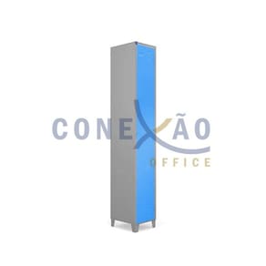 Armário Roupeiro De Aço Vestiário Academia 1 Porta Locker Azul Claro