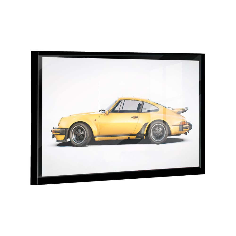 Quadro Porsche 911 Amarelo Lado -- BR ARTES