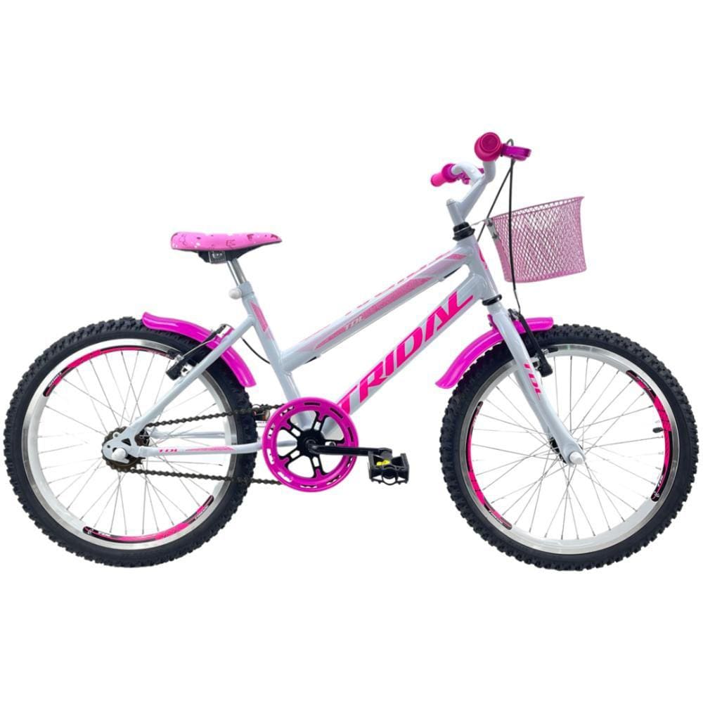 Bicicleta Aro 20 Feminina Infantil Tridal Branco
