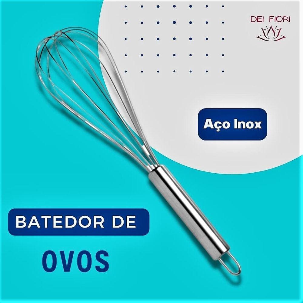 Batedor De Ovos Gourmet Fouet Omelete Bolo Massas Aço Inox