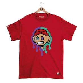 Camiseta DBL Gola Redonda Estampa CARA 2 Streetwear fio 30.1 Penteado.