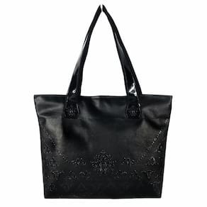 Bolsa Dia Dia Feminina Casual Arabescos Preto Magicc Bolsas