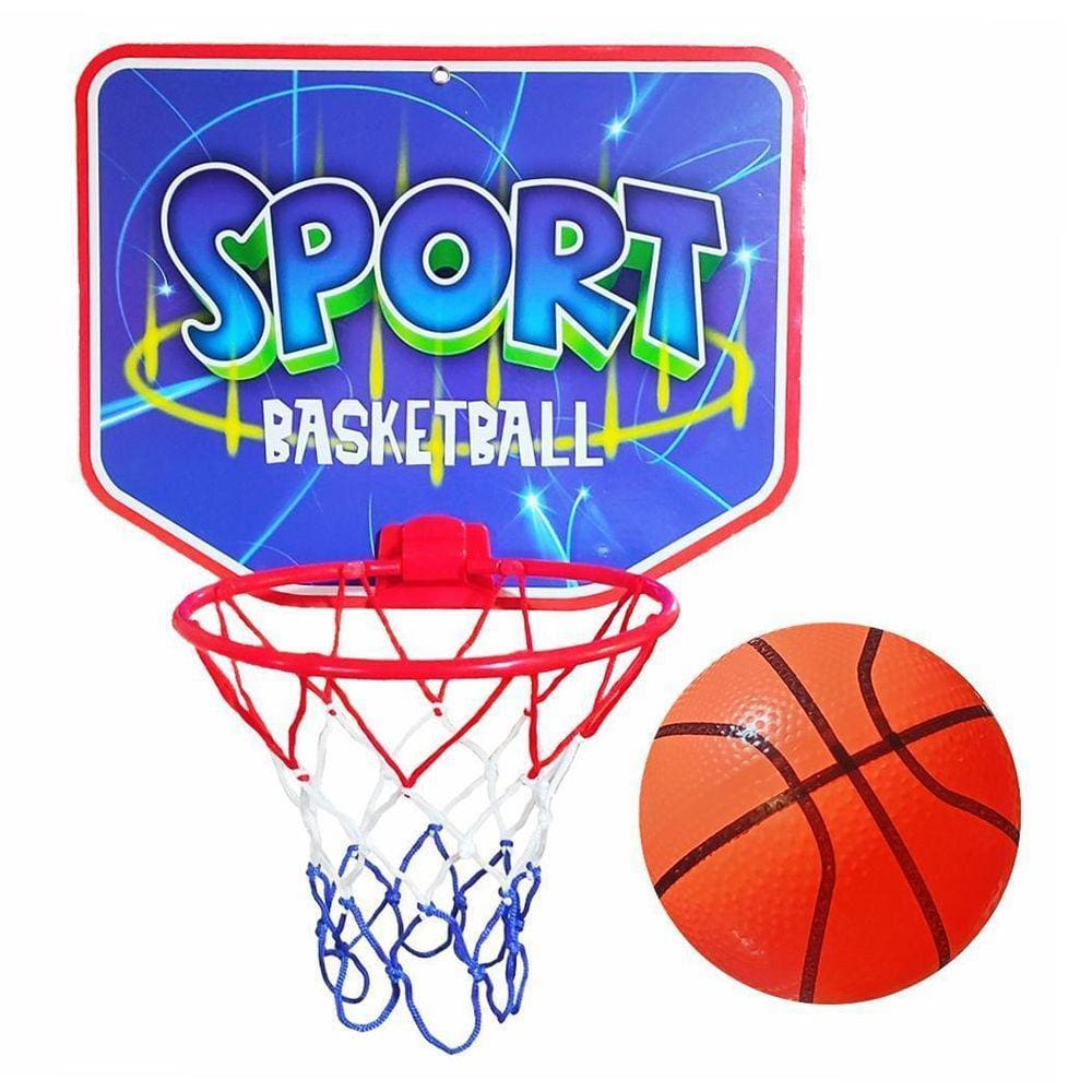 Kit Jogo De Basquete Infantil Cesta Com Bola Bomba E Suporte