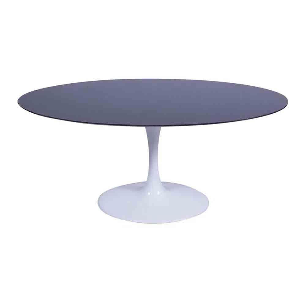 Mesa Saarinen Oval São Gabriel 120x80cm - Base Branca