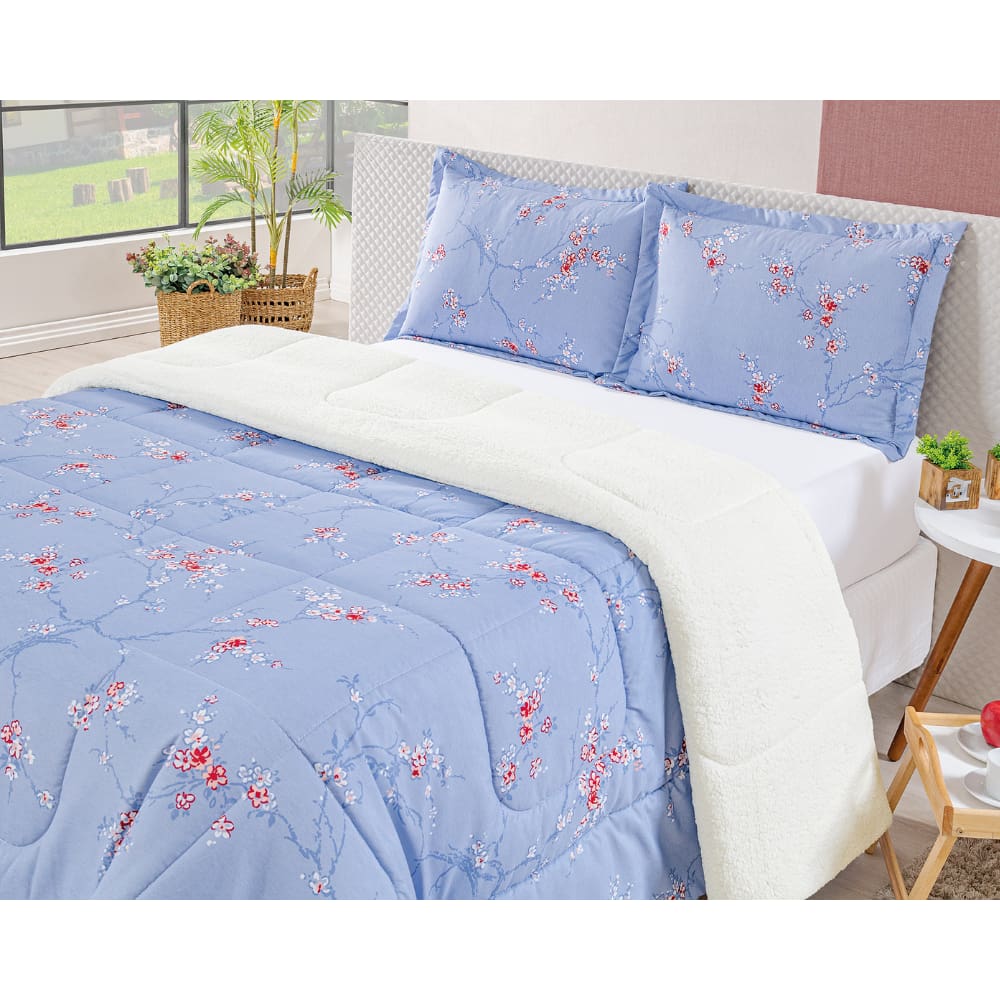 Coberdrom Conforto Queen Dupla Face 3pçs 2,40m x 2,50m
