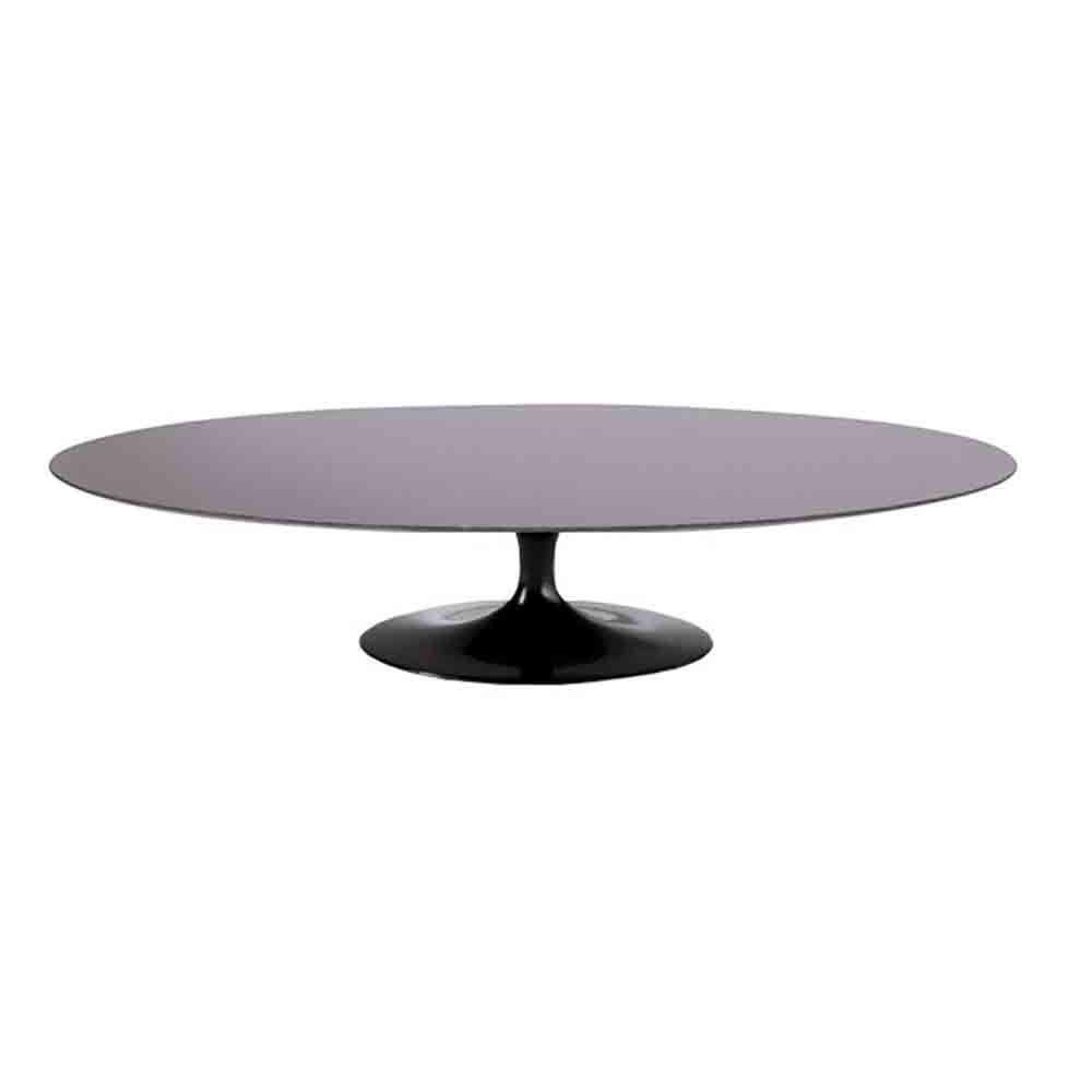 Mesa Saarinen Oval Centro São Gabriel 120x80cm - Base Preta