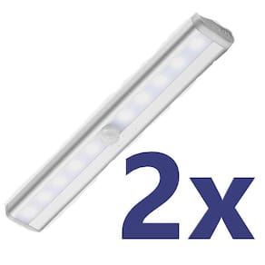2 Luz Led Armário Cozinha Luminária Sensor Guarda Roupa Clos