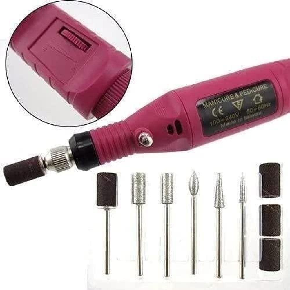 Kit Lixa Eletrica De Unha Manicure Pedicure Profissional