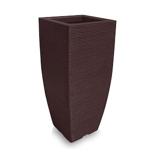 Vaso De Planta Grande Alto Decorativo Polietileno 90X40 Café