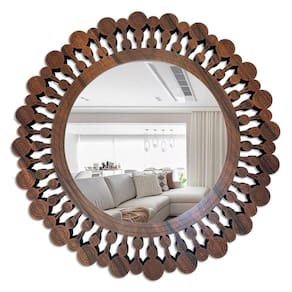 Espelho Decorativo Moldura Madeira Ddek Quebec 65 Cm