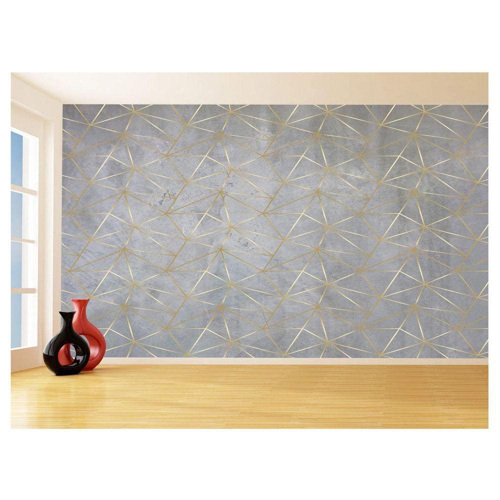 Papel De Parede 3D Concreto Queimado Risco Bege 3,5M Kkt125