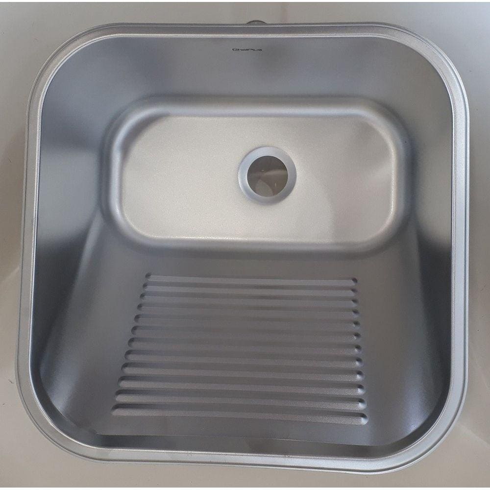 Tanque Monobloco Para Roupas 25L Aco Inox 304 Acetinado 40X40X22CM 20415