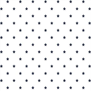 Kit 4 Rolos Papel De Parede Adesivo Poá Estrela Azul 3,0M