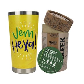 Copo Térmico Gluck Sleek Future Brasil Vem Hexa Em Aço Inox