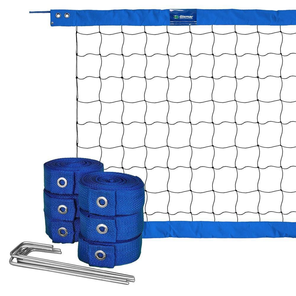 Kit Futevôlei Azul: Rede Oficial 2 Faixas + Fita De Marcação