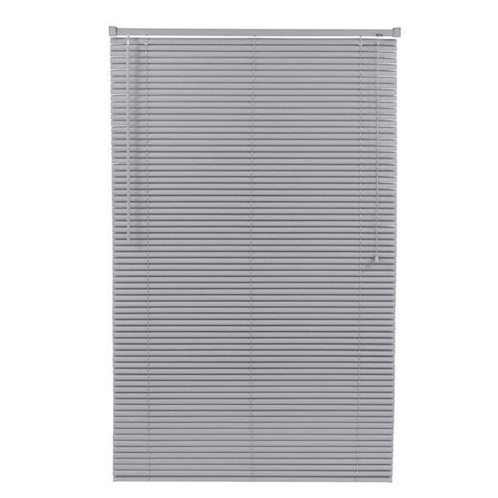 Persiana Horizontal Pvc Block 25Mm 0,80Larg X 0,80Alt Cinza