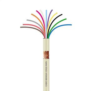 Cabo Manga 12X22 Awg - Com Blindagem Bege - 100 Metros