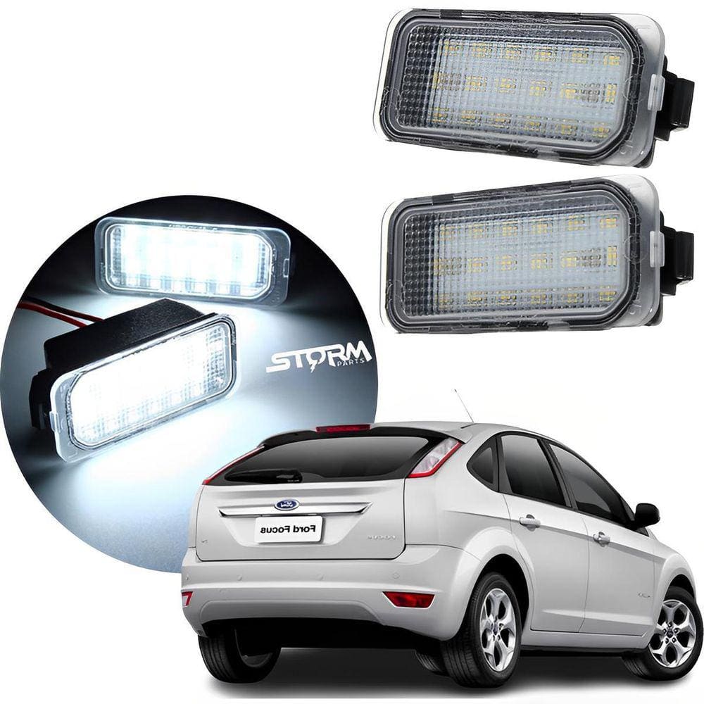 Luz De Placa Para Ford Focus Kit Par Lâmpada Led Cor Branca