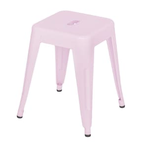Banqueta Baixa Iron Tolix 45 Cm Rosa Claro Rosa-claro