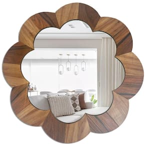 Espelho Decorativo Moldura Madeira Ddek Barrie 65 Cm