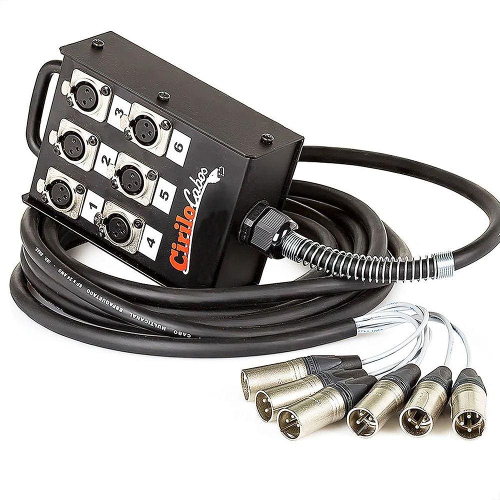 Medusa 6 Vias Com Conectores Xlr Neutrik - 100 Metros