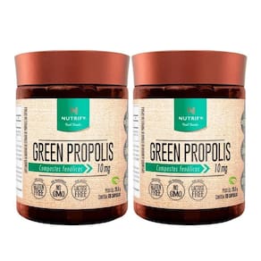 2 Green Própolis 60Caps Nutrify - Própolis Verde Fenóis 10Mg