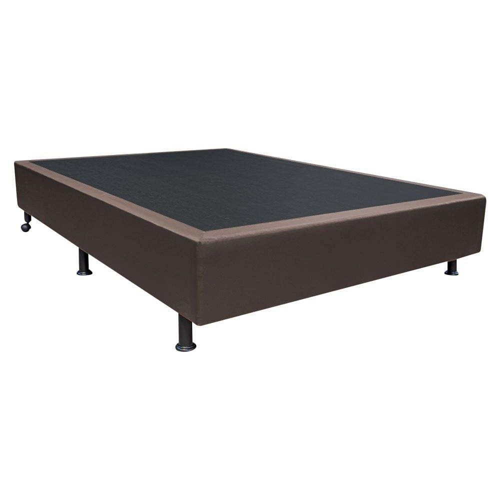 Base Box para Cama Viúva 128x188cm Liz S05 Sintético Marrom - Mpozenato