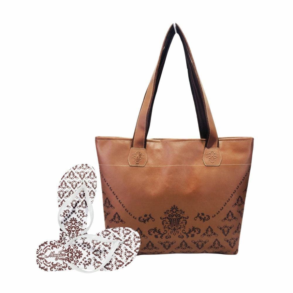 Bolsa Chinelo Feminino Arabesco Marrom Magicc Bolsas