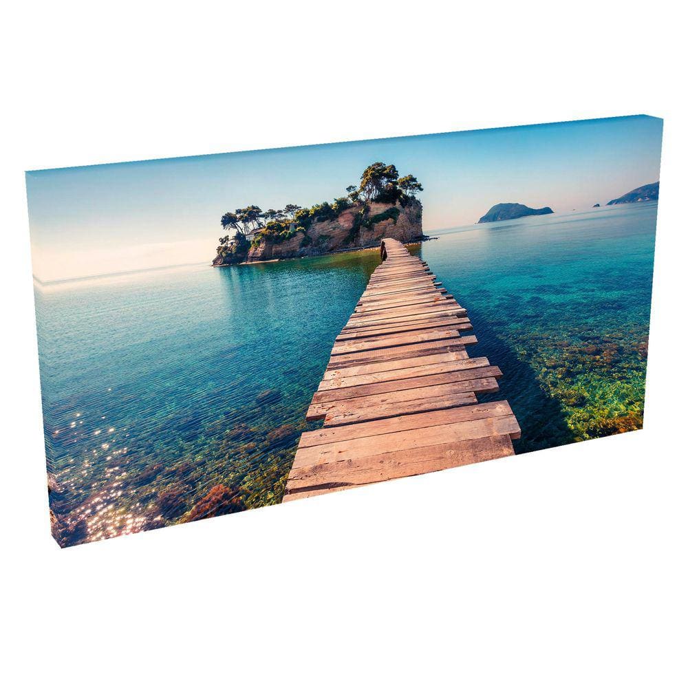 Quadro Decorativo Tela Borda Infinita Cameo Island