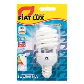 Lâmpada Fluorescente Espiral 25W 127V Branca Ilumina FiatLux