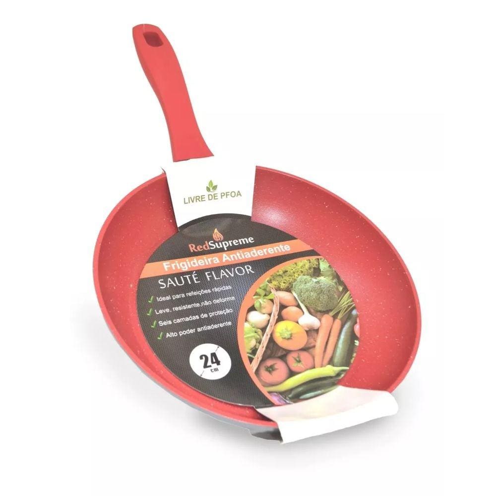 Panela Frigideira Antiaderente Cerâmica Sauté 24 cm