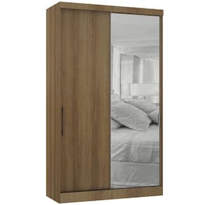 Guarda Roupa Modulado 134,50cm 2 Portas de Correr com Espelho Paris Luciane Móveis