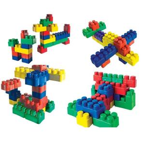 Blocos de Montar Educativo 80 Peças - Rei Blocks 525SB