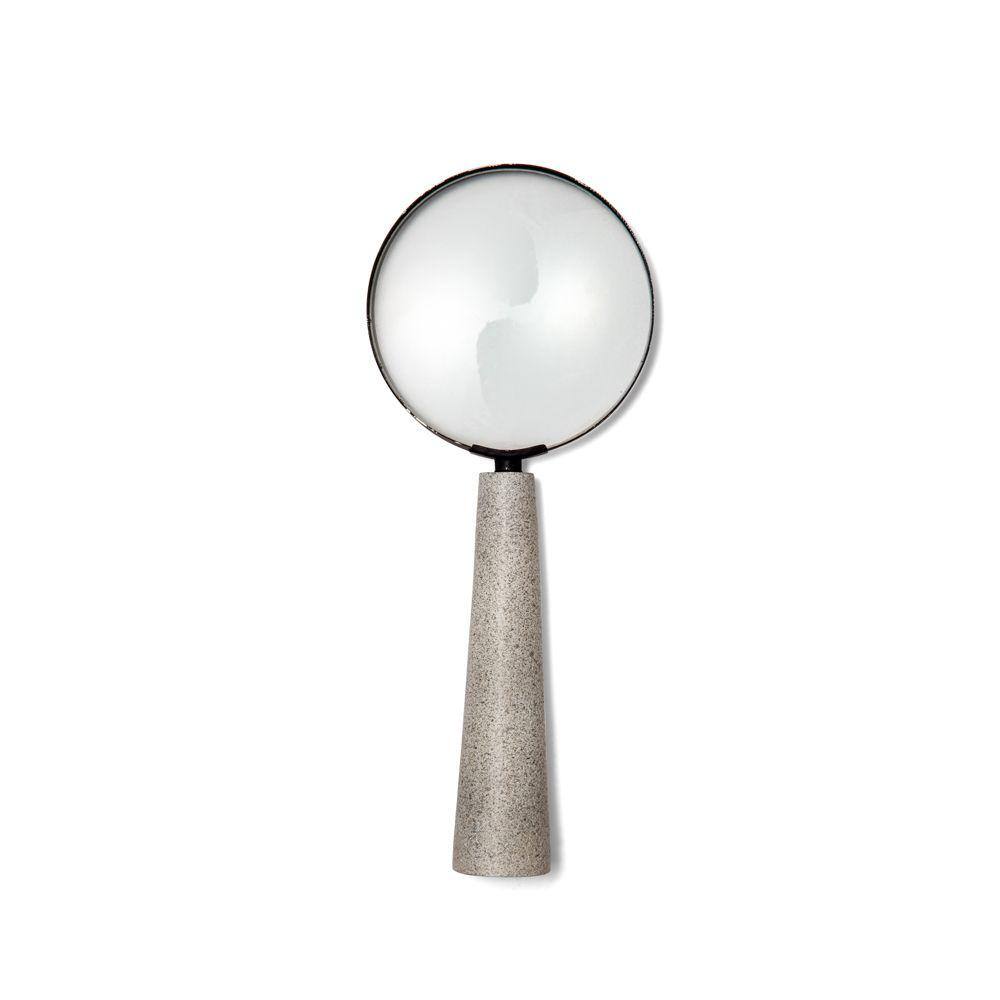 Lupa de Aumento Decorativa Preta Cabo em Poliresina 24cm 16361 Mart