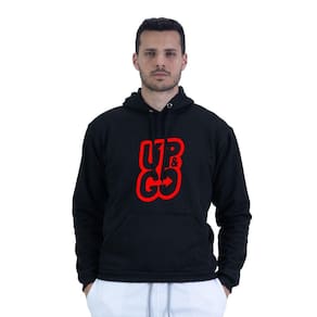 Moletom Inverno Estampado Algodao Up E Go Bolso Canguru Capuz Ajustavel