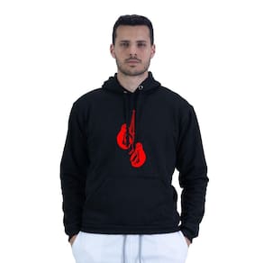 Moletom Masculino Algodao Estampa Luva De Box Excelente Qualidade Capuz Ajustavel Bolso Canguru