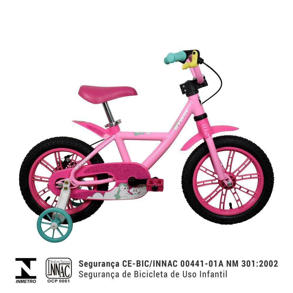 Bicicleta Aro 14 - Sweet Game (Rosa) - Bandeirante