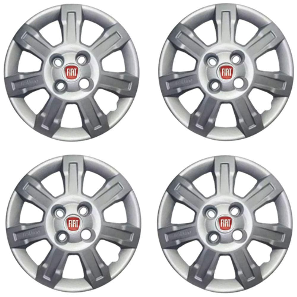 Jogo Calota Fiat Strada Trekking 2014 Aro 14 4 Unidades Ca0062pta