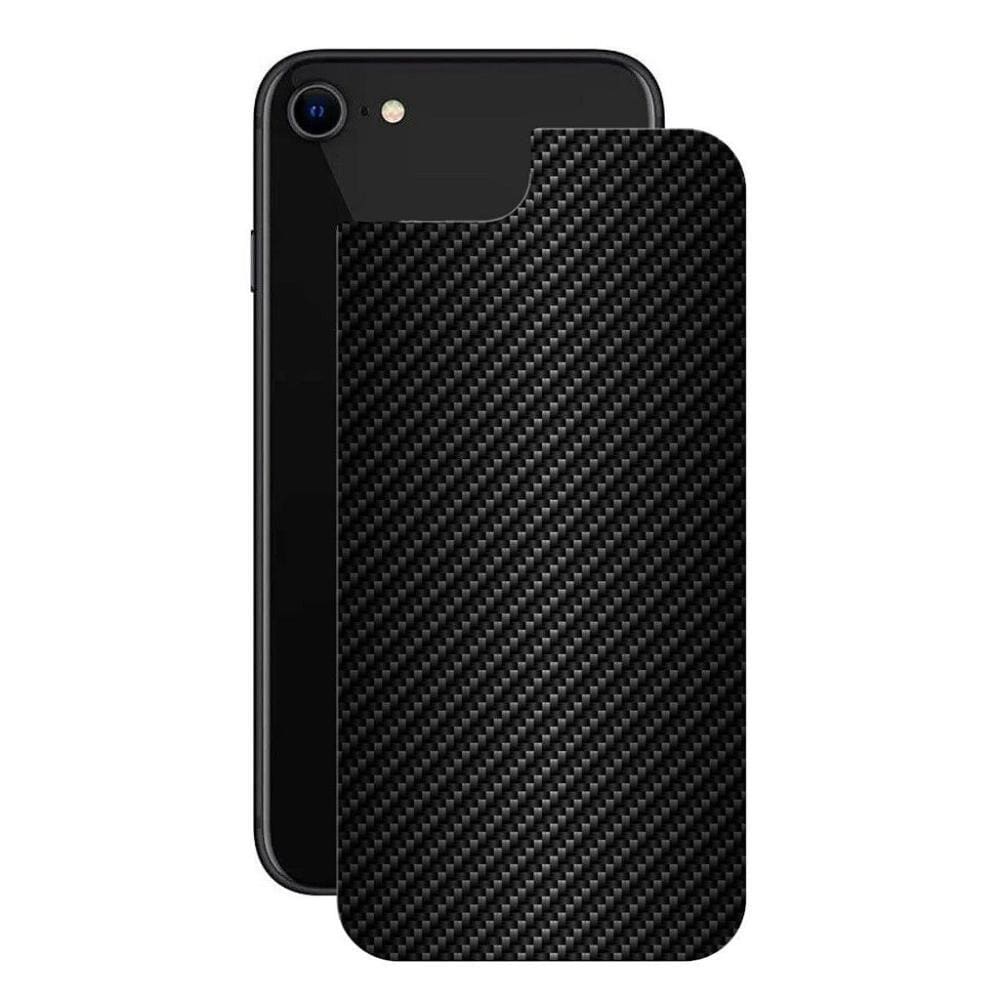 Película iPhone7/8/SE2/SE3-TraseiraFibraCarbonoPreta-Gshield