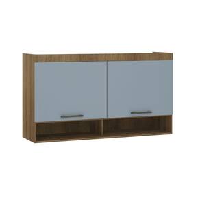 Armário Aéreo Maleiro Modulado 145cm 2 Portas Basculantes Paris Luciane Móveis
