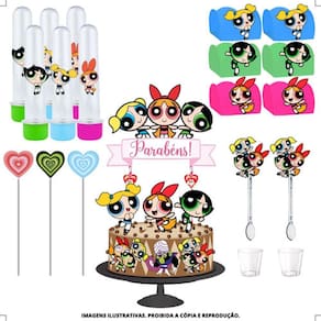 Kit Festa #kf Meninas Super Poderosas Forminha Tubete Topper